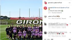 Palermo, foto di gruppo con il Girona: “La Vinya è casa vostra!”