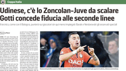 Messaggero Veneto: Udinese, c’è lo Zoncolan-Juve da scalare