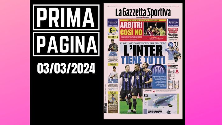 Prima pagina Gazzetta dello Sport: Serie A, arbitri così no