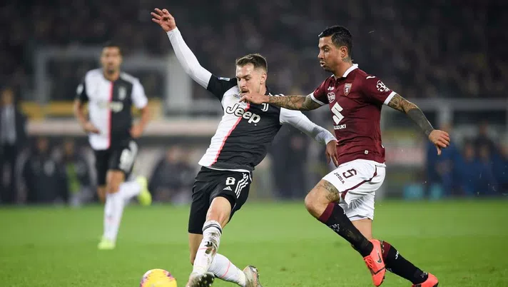 TURIN, ITALY - NOVEMBER 02: Juventus player Aaron Ramsey during the Serie A match between Torino FC and Juventus at Stadio Olimpico di Torino on November 02, 2019 in Turin, Italy. (Photo by Daniele Badolato - Juventus FC/Juventus FC via Getty Images)