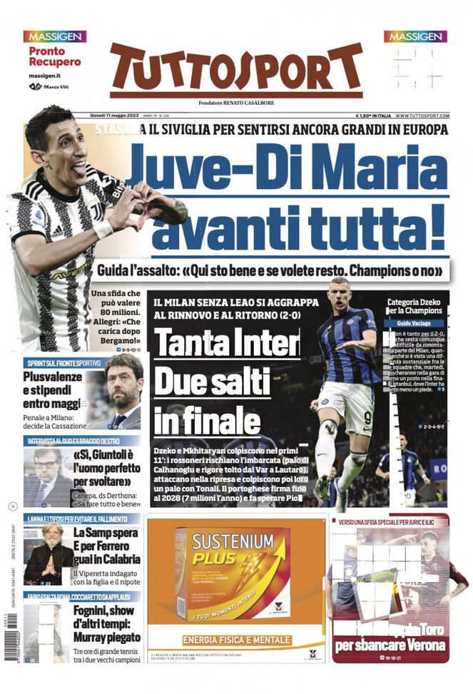 Prima Pagina Tuttosport 11/05/2023