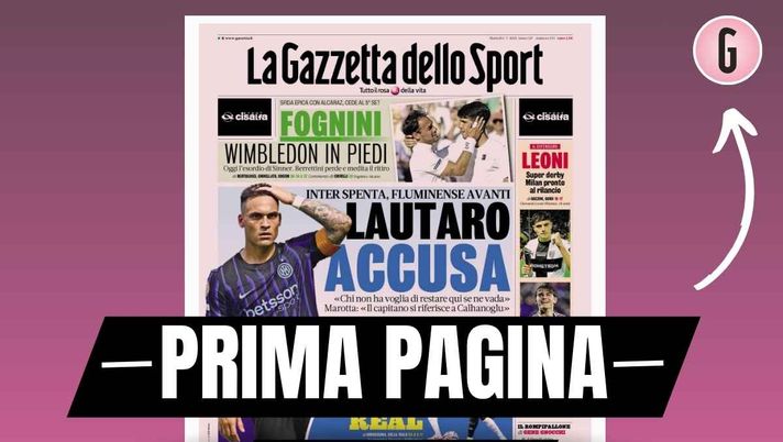 Prima pagina Gazzetta dello Sport: “Leoni, Milan pronto al rilancio” - immagine 1