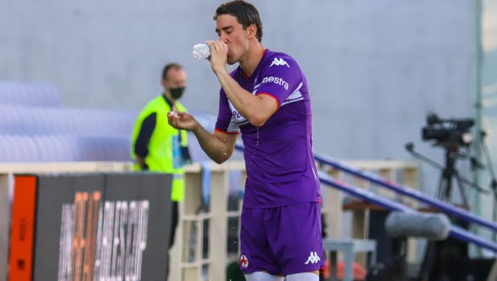 GERMOGLI PH: 7 AGOSTO 2021 FIRENZE STADIO ARTEMIO FRANCHI PARTITA AMICHEVOLE FIORENTINA VS ESPANYOL NELLA FOTO VLAHOVIC 