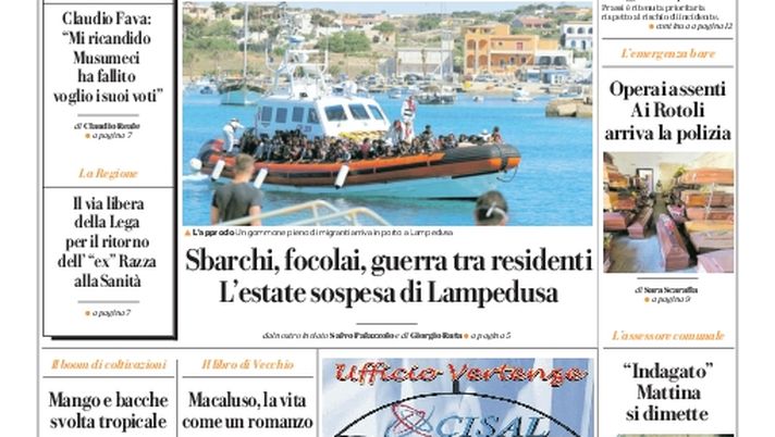 Prima Pagina, La Repubblica-Palermo: “Vaccini ai sedicenni e 50mila vanno in Puglia”  Prima Pagina, La Repubblica-Palermo: “Vaccini ai sedicenni e 50mila vanno in Puglia”