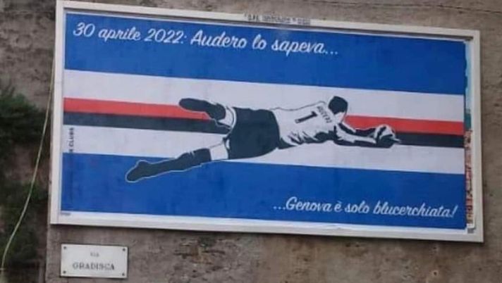 Genova, la città di Audero: la parata nel derby spunta in tutti gli angoli, vie e piazze… AUDERO SUPERSTAR