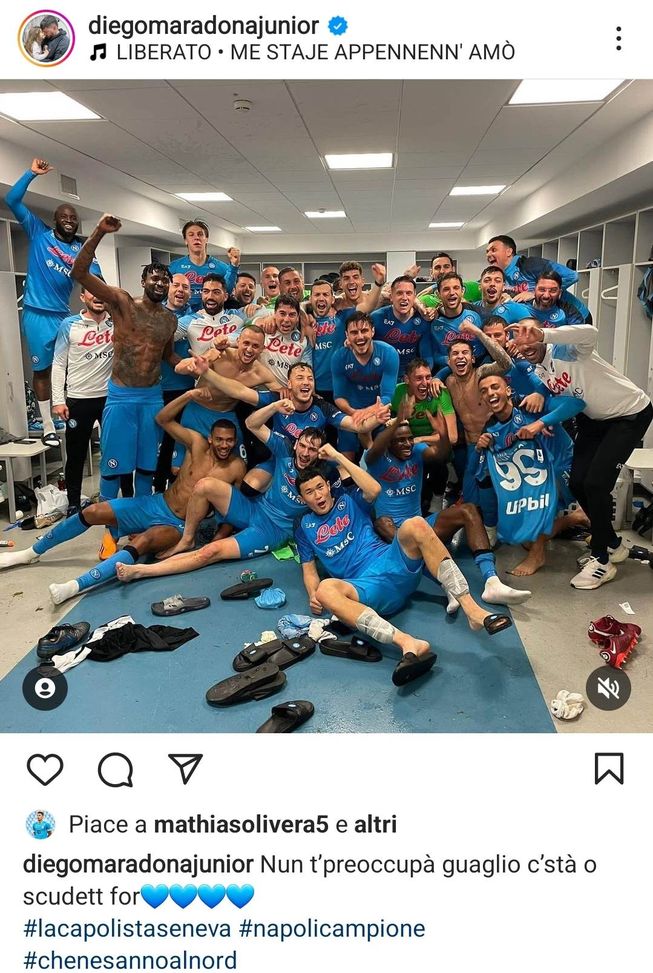 Juventus-Napoli, Diego Maradona Jr pazzo di gioia inneggia allo scudetto- immagine 2