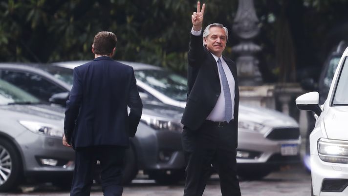 BUENOS AIRES, ARGENTINA - OCTOBER 28: Newly elected president centre-left Peronist Alberto Fernandez leaves Casa Rosada after meeting incumbent Mauricio Macri on the day after the presidential elections on October 28, 2019 in Buenos Aires, Argentina. Alberto Fernandez, who have never held elected office, has 48,10% of the votes against 40,30% of Mauricio Macri. (Photo by Marcos Brindicci/Getty Images) BUENOS AIRES, ARGENTINA - OCTOBER 28: Newly elected president centre-left Peronist Alberto Fernandez leaves Casa Rosada after meeting incumbent Mauricio Macri on the day after the presidential elections on October 28, 2019 in Buenos Aires, Argentina. Alberto Fernandez, who have never held elected office, has 48,10% of the votes against 40,30% of Mauricio Macri. (Photo by Marcos Brindicci/Getty Images)