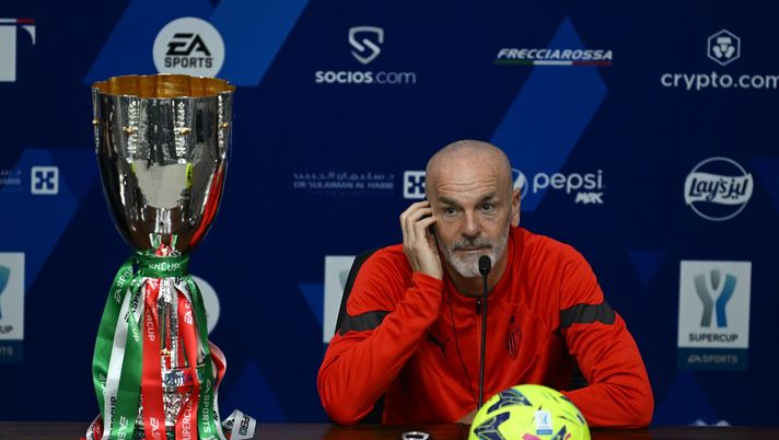 Stefano Pioli AC Milan conferenza stampa Milan-Inter Supercoppa Italiana