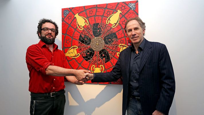 Franco Baresi e Orodè Deoro, alla mostra a Casa Milan, foto @acmilan