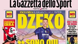 Prima Pagina, La Gazzetta dello Sport: “Dzeko, sono qui per lo scudetto”