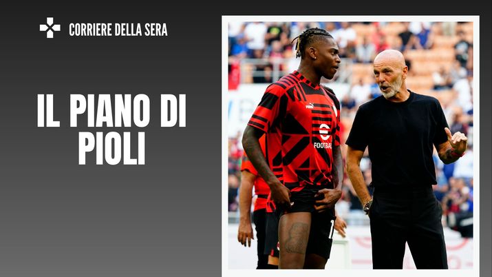 Stefano Pioli e Rafael Leao, allenatore e attaccante del Milan (getty images)