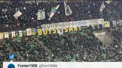 VIDEO Inter-Roma, la Curva Nord nerazzurra omaggia Mourinho: “Bentornato a casa”