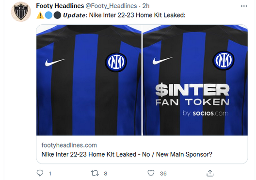 Inter, sui social le immagini della nuova maglia home 2022-23- immagine 2