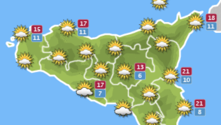 Meteo Palermo, cielo sereno e poco nuvoloso: le previsioni di sabato 5 febbraio 2022 meteo