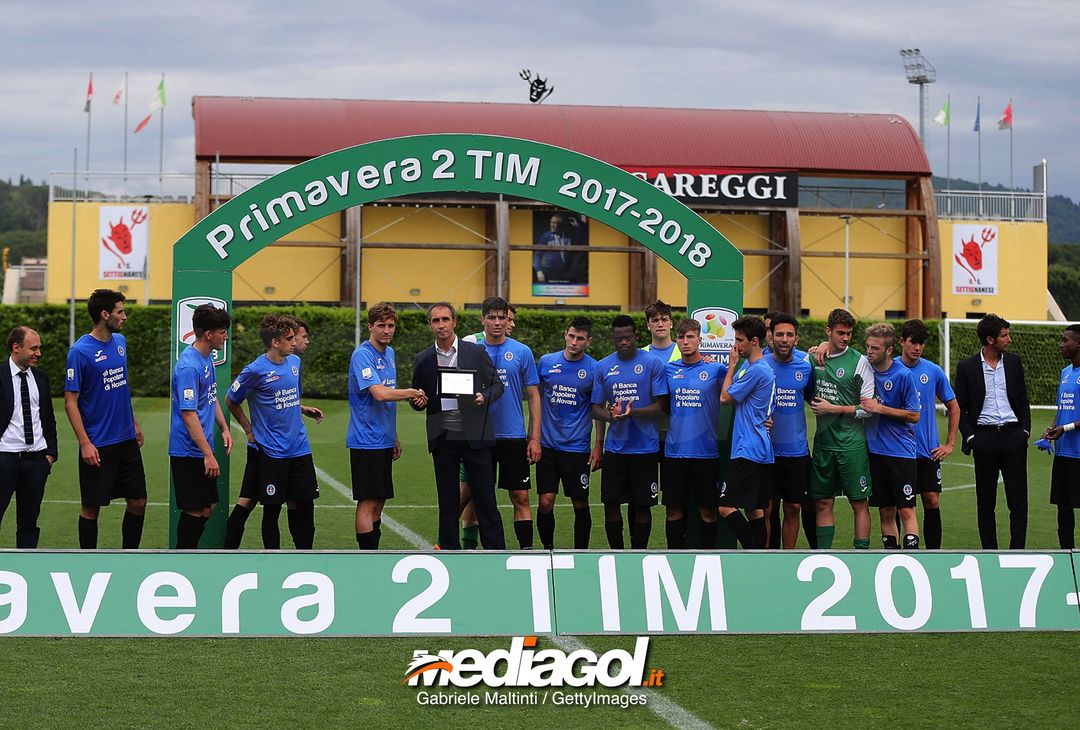  FLORENCE, ITALY - MAY 16: Novara U19 during the SuperCoppa primavera 2 match between Novara U19 and US Citta di Palermo U19 at Centro Tecnico Federale di Coverciano on May 16, 2018 in Florence, Italy.  (Photo by Gabriele Maltinti/Getty Images) 