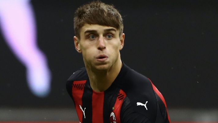 Lorenzo Colombo (attaccante AC Milan) durante Milan-Spezia 3-0 (Serie A 2020-2021) | AC Milan News (Getty Images) 