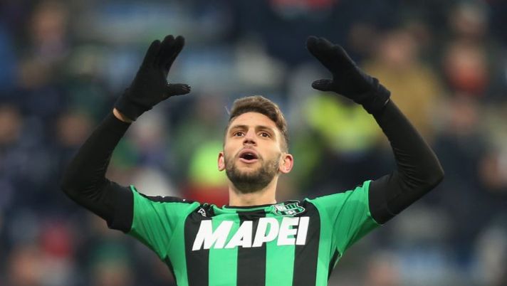 REGGIO NELL'EMILIA, ITALY - JANUARY 08: Domenico Berardi of Sassuolo during the Serie A match between US Sassuolo and FC Torino at Mapei Stadium - Citta' del Tricolore on January 8, 2017 in Reggio nell'Emilia, Italy. (Photo by Maurizio Lagana/Getty Images) Roma, indizi per Berardi. La Gazzetta: “Under aspetta di saperlo al più presto” - immagine 1