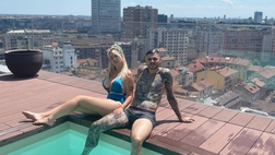 Mauro Icardi, relax e piscina con Wanda Nara nella casa di Milano