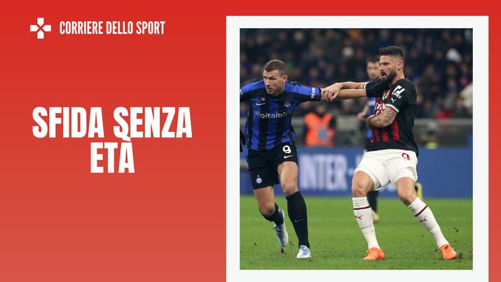 Edin Dzeko Olivier Giroud attaccanti Inter e Milan