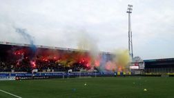 Cambuur, musica a tutto volume e fuochi ovunque: ma era solo l’allenamento pre-derby…