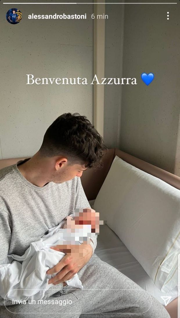 Fiocco rosa in casa Inter: è nata Azzurra, la prima figlia di Bastoni- immagine 2