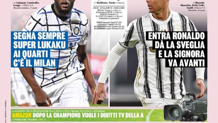 Prima Pagina, La Gazzetta dello Sport: “Che fatica! Calha, è più sì. Amazon vuole i diritti tv della A” 