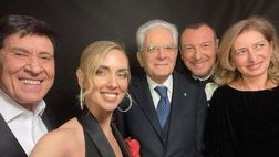 Sanremo, Chiara Ferragni: il selfie con Mattarella e il messaggio per le donne