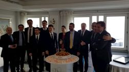 Verso Napoli-Lipsia, pranzo Uefa tra i dirigenti dei due club |FOTO