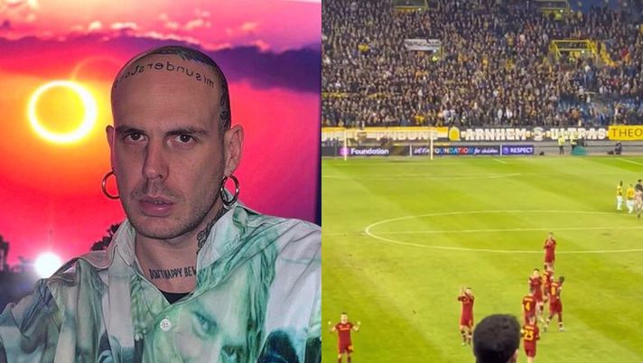 Vitesse-Roma, presente il rapper Gemitaiz nel settore ospiti - immagine 1