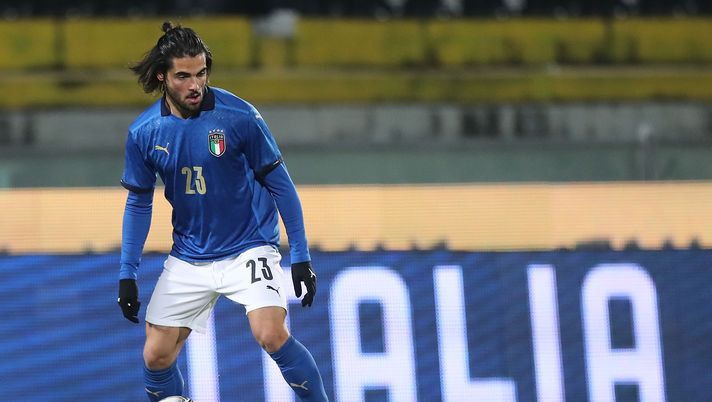 PISA, ITALY - NOVEMBER 18: Riccardo Sottil of Italy U21 in action during the UEFA Euro Under 21 Qualifier match between Italy U21 and Sweden U21 at Arena Garibaldi on November 18, 2020 in Pisa, Italy.  (Photo by Gabriele Maltinti/Getty Images) 