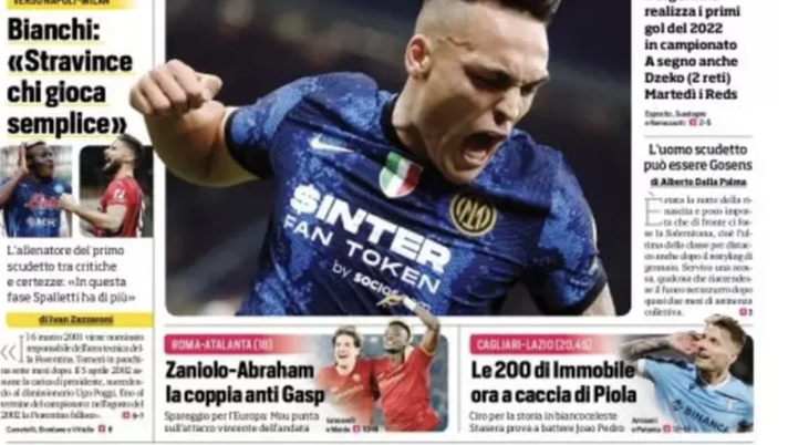 Prima Pagina, Corriere dello Sport: “Inter, risveglio Toro. Le 200 di Immobile”  prima pagina