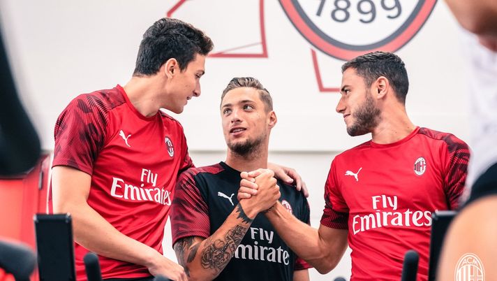 Caldara, Plizzari e Calabria a Milanello, @acmilan 