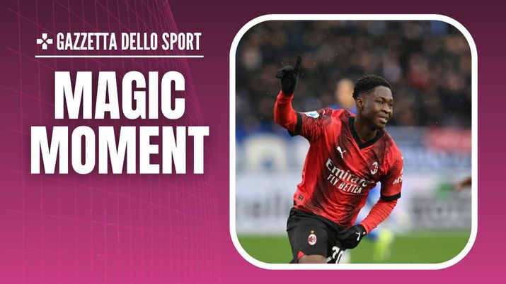 esultanza gol Chaka Traorè AC Milan Empoli-Milan 0-3 Serie A 2023-2024