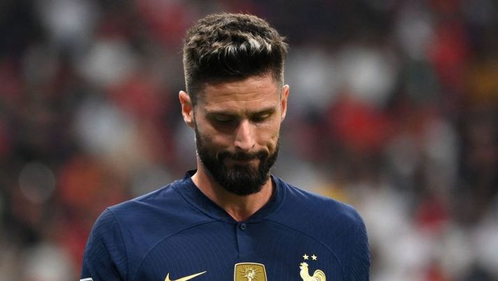 France's forward #09 Olivier Giroud leaves the pitch after being substituted during the Qatar 2022 World Cup semi-final football match between France and Morocco at the Al-Bayt Stadium in Al Khor, north of Doha on December 14, 2022. (Photo by FRANCK FIFE / AFP) (Photo by FRANCK FIFE/AFP via Getty Images) “Theo scassinatore perfetto, che fatica per Giroud”: ecco i due voti Gazzetta - immagine 1