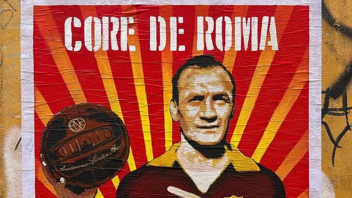 Losi, “Core de Roma”: a Trastevere un poster per lo storico capitano - immagine 1