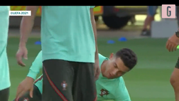 VIDEO Portogallo, CR7 e la caduta durante il “torello”: la reazione dei compagni