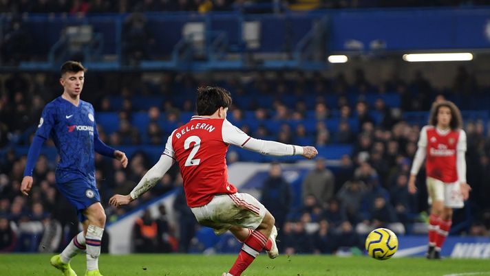 LONDON, ENGLAND - JANUARY 21: Hector Bellerin of Arsenal scores his team's second goal during the Premier League match between Chelsea FC and Arsenal FC at Stamford Bridge on January 21, 2020 in London, United Kingdom. (Photo by Mike Hewitt/Getty Images) LONDON, ENGLAND - JANUARY 21: Hector Bellerin of Arsenal scores his team's second goal during the Premier League match between Chelsea FC and Arsenal FC at Stamford Bridge on January 21, 2020 in London, United Kingdom. (Photo by Mike Hewitt/Getty Images)