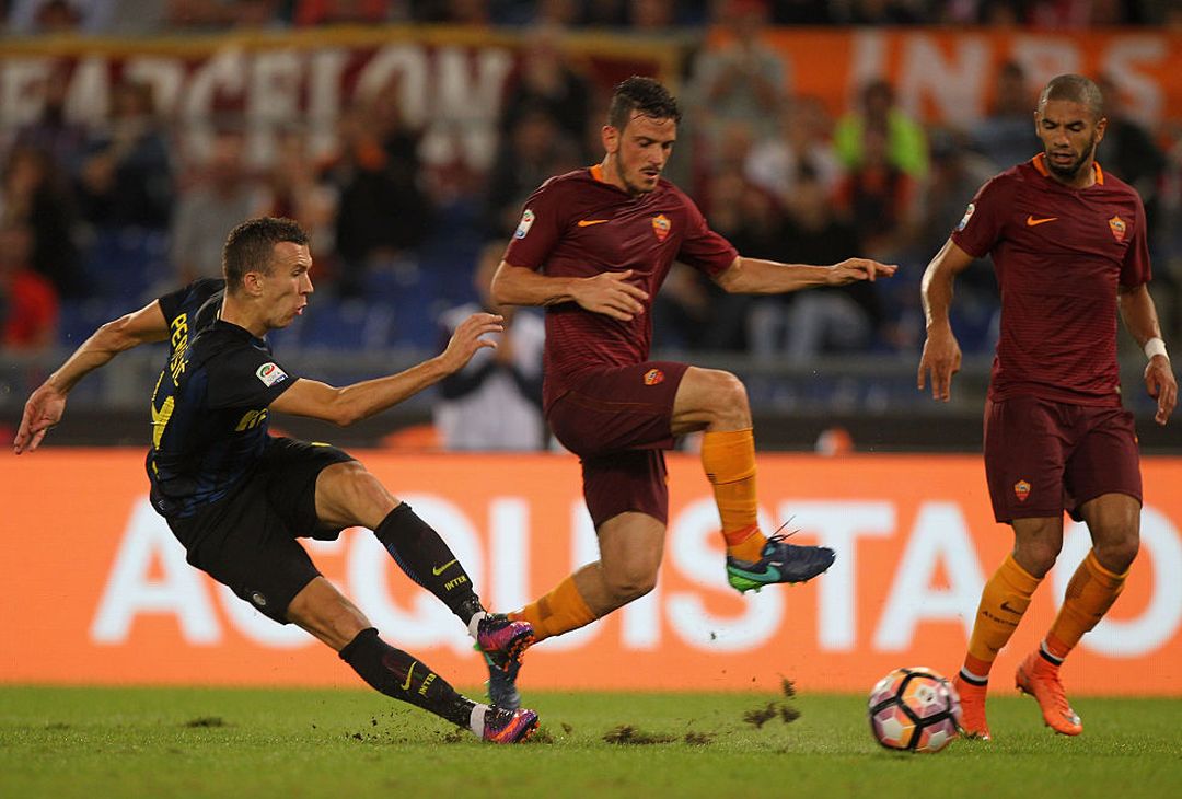 during the Serie A match between AS Roma and FC Internazionale at Stadio Olimpico on October 2, 2016 in Rome, Italy.  