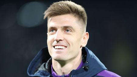 FLORENCE, ITALY - FEBRUARY 05: Krzysztof Piatek of ACF Fiorentina looks on during the Serie A match between ACF Fiorentina and SS Lazio at Stadio Artemio Franchi on February 5, 2022 in Florence, Italy.  (Photo by Gabriele Maltinti/Getty Images)