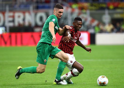  Rafael Leao e Nikola Milenkovic in Milan-Fiorentina, Getty Images 