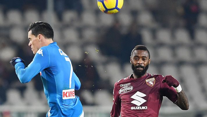 TURIN, ITALY - DECEMBER 16: Player of SSC Napoli Jose Callejon vies with Torino FC player Nicolas N'Nkoulou during the Serie A match between Torino FC and SSC Napoli at Stadio Olimpico di Torino on December 16, 2017 in Turin, Italy. (Photo by Francesco Pecoraro/Getty Images) TURIN, ITALY - DECEMBER 16: Player of SSC Napoli Jose Callejon vies with Torino FC player Nicolas N'Nkoulou during the Serie A match between Torino FC and SSC Napoli at Stadio Olimpico di Torino on December 16, 2017 in Turin, Italy. (Photo by Francesco Pecoraro/Getty Images)
