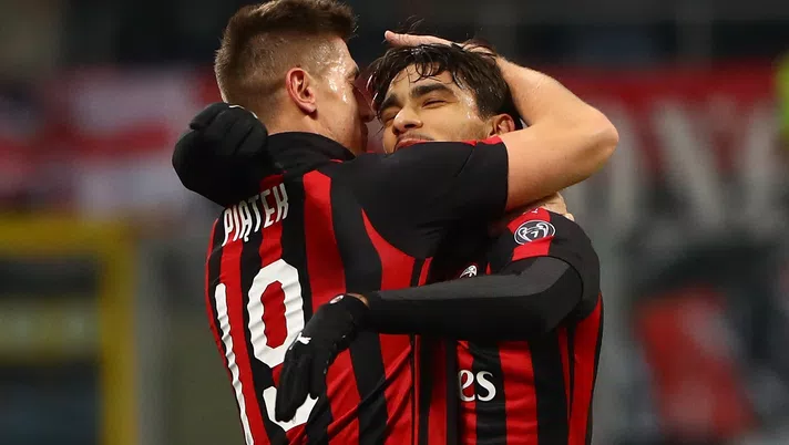Krzysztof Piatek e Lucas Paqueta del Milan (credits: GETTY Images)