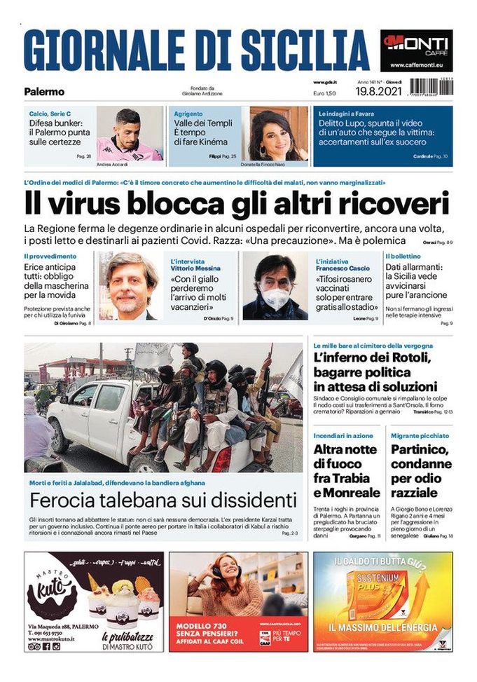 Prima Pagina, Giornale di Sicilia: “Difesa bunker, il Palermo punta sulle certezze” Prima Pagina, Giornale di Sicilia: “Difesa bunker, il Palermo punta sulle certezze”