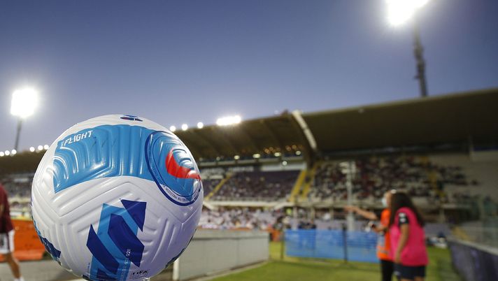 FLORENCE, ITALY - AUGUST 28: The ball of the match during the Serie A match between ACF Fiorentina and Torino FC at Stadio Artemio Franchi on August 28, 2021 in Florence, Italy .  (Photo by Gabriele Maltinti/Getty Images) 