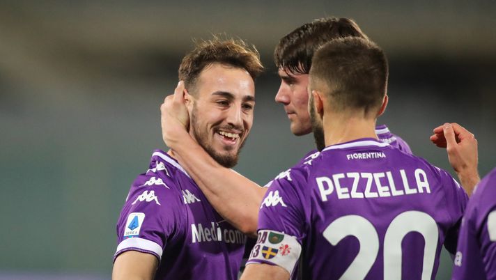 GERMOGLI PH: 19 FEBBRAIO 2021 FIRENZE STADIO ARTEMIO FRANCHI SERIE A FIORENTINA VS SPEZIA NELLA FOTO ESULTANZA GOL CASTROVILLI 