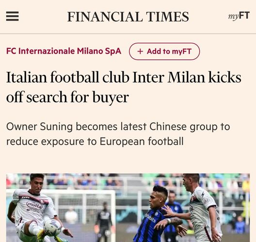 Financial Times – Inter in vendita, advisor a lavoro da questa settimana. Se ne occupano…- immagine 2