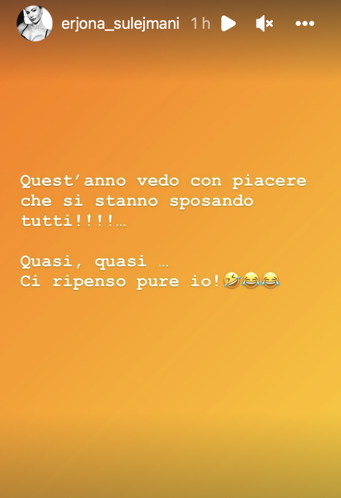 Erjona Sulejmani ironizza: “Vedo che si stanno sposando tutti, quasi quasi…”- immagine 2