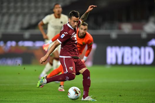 TURIN, ITALY - JULY 29: Alejandro Berenguer of Torino FC scores the opening goal during the Serie A match between Torino FC and AS Roma at Stadio Olimpico di Torino on July 29, 2020 in Turin, Italy. (Photo by Valerio Pennicino/Getty Images) TURIN, ITALY - JULY 29: Alejandro Berenguer of Torino FC scores the opening goal during the Serie A match between Torino FC and AS Roma at Stadio Olimpico di Torino on July 29, 2020 in Turin, Italy. (Photo by Valerio Pennicino/Getty Images)
