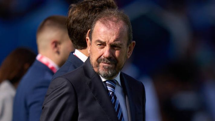 GETAFE, SPAIN - OCTOBER 21: Angel Torres, president of Getafe CF looks on prior to the LaLiga EA Sports match between Getafe CF and Real Betis at Coliseum Alfonso Perez on October 21, 2023 in Getafe, Spain. (Photo by Angel Martinez/Getty Images) Getafe, destino beffardo: “Nel 2008 vicini a ingaggiare Messi e Guardiola” - immagine 1