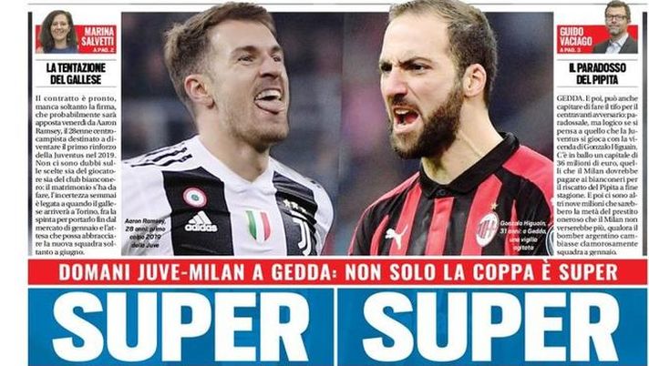 Prima Pagina, Tuttosport: “Super colpo, super grana. Inter, spunta Alibaba. Avanti Roma…” Prima Pagina, Tuttosport: “Super colpo, super grana. Inter, spunta Alibaba. Avanti Roma…”